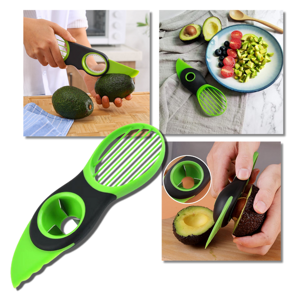 Outil ergonomique multifonctionnel pour couper les avocats