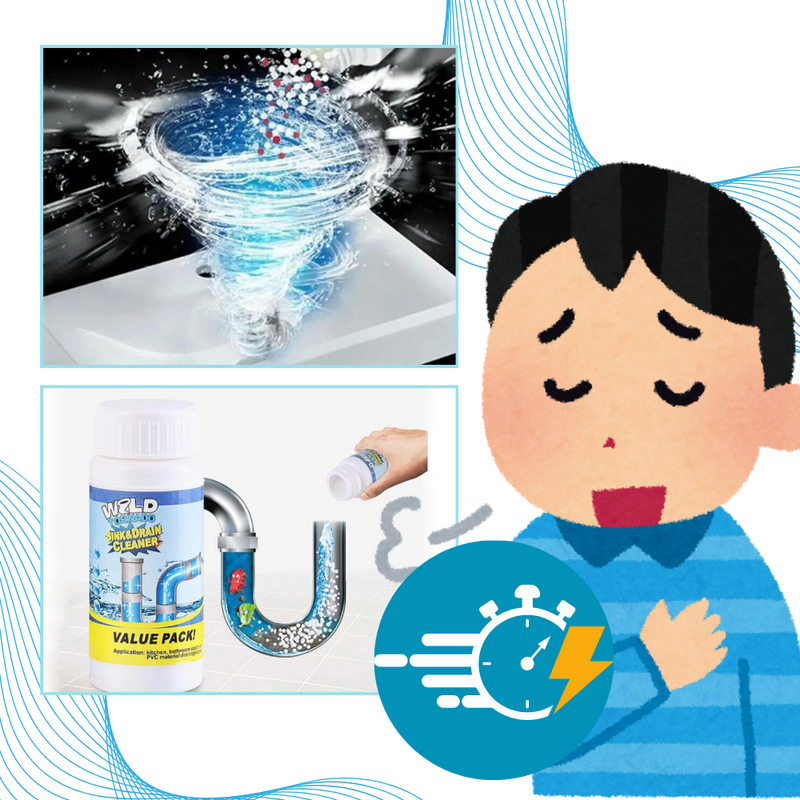 Nettoyeur de drains à action rapide