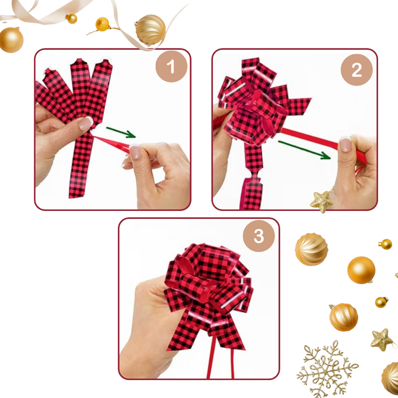 Noeuds en ruban festifs à assemblage facile