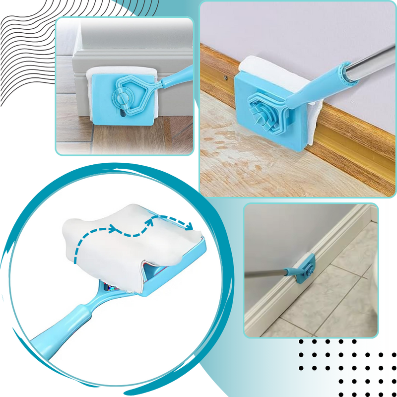 Brosse de nettoyage flexible pour plinthes