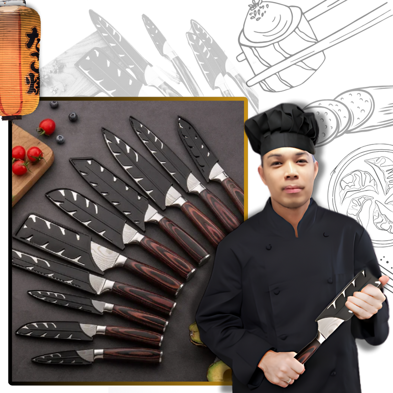 Couteau japonais en bois de Pakka