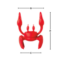 Porte-cuillère antidérapant en forme de crabe amusant