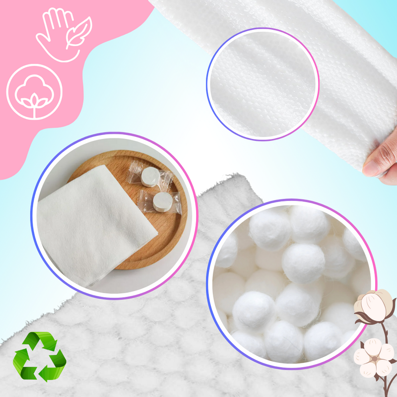 Serviettes compressées en coton doux