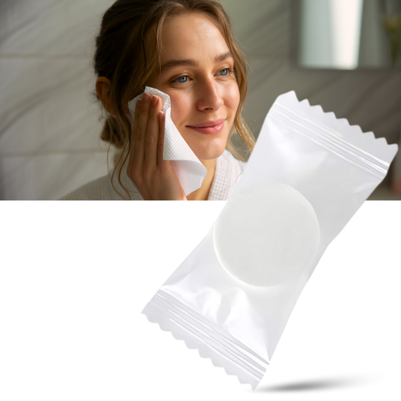 Serviettes compressées en coton doux