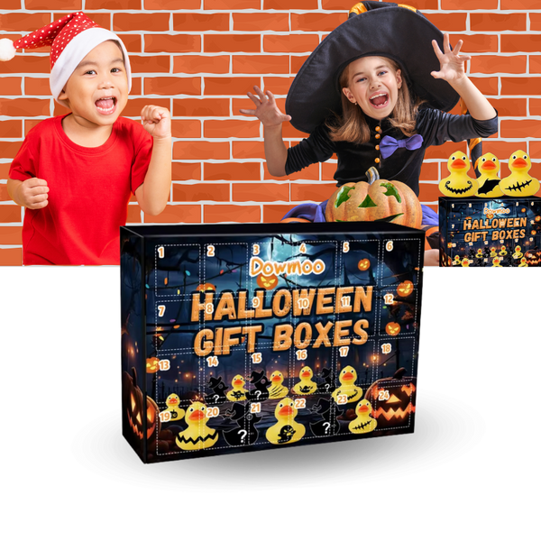 Calendrier de l'Avent des canards sur le thème d'Halloween et de Noël