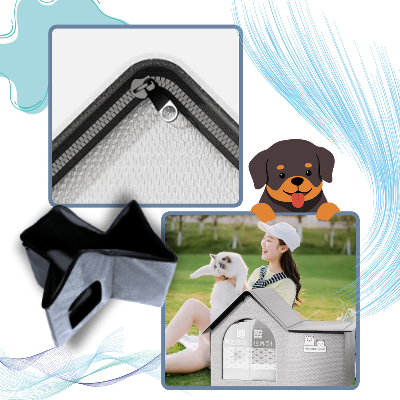 Maison pour chats à isolation thermique réfléchissante