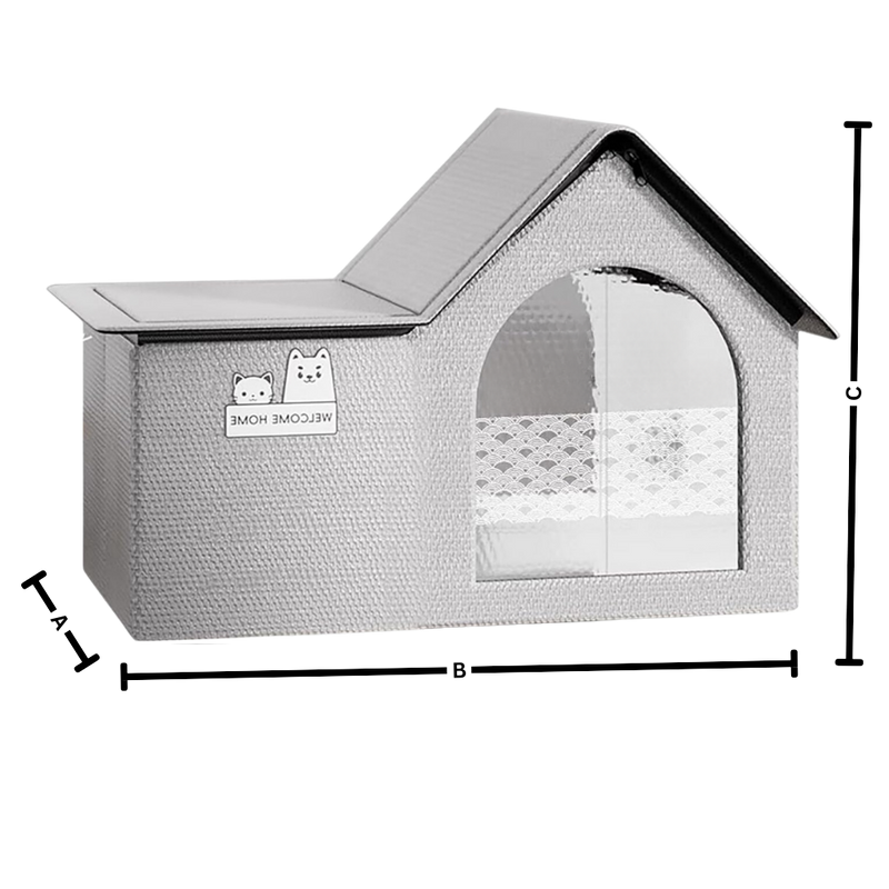 Maison pour chats à isolation thermique réfléchissante