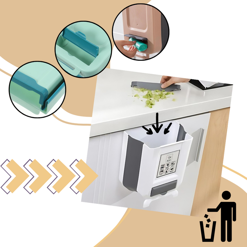 Poubelle pliable de grande capacité