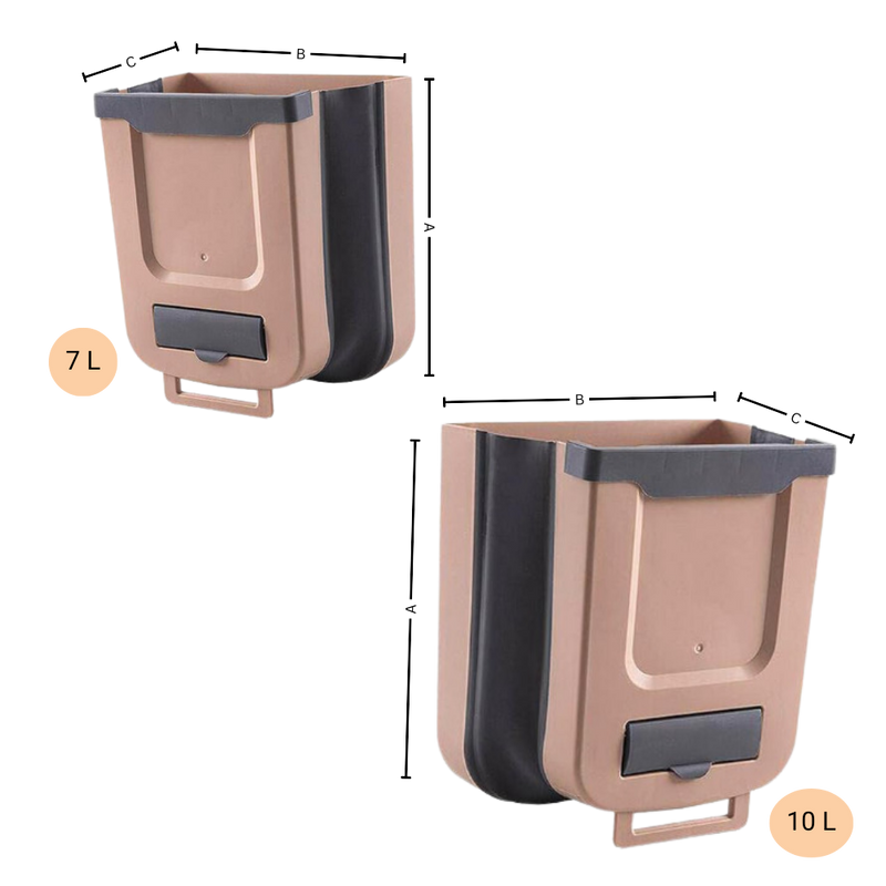 Poubelle pliable de grande capacité