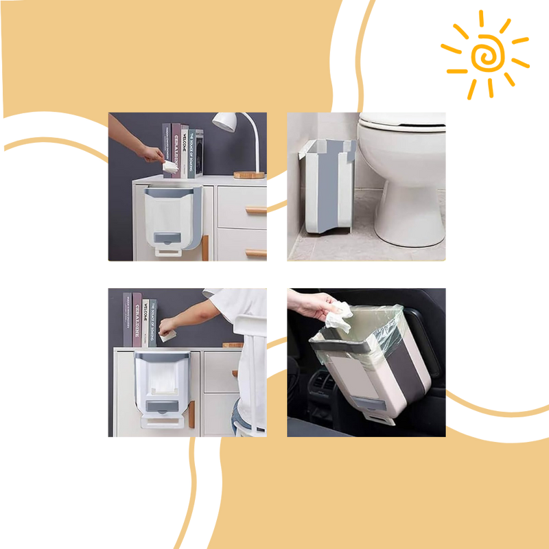 Poubelle pliable de grande capacité