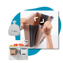 Poubelle pliable de grande capacité