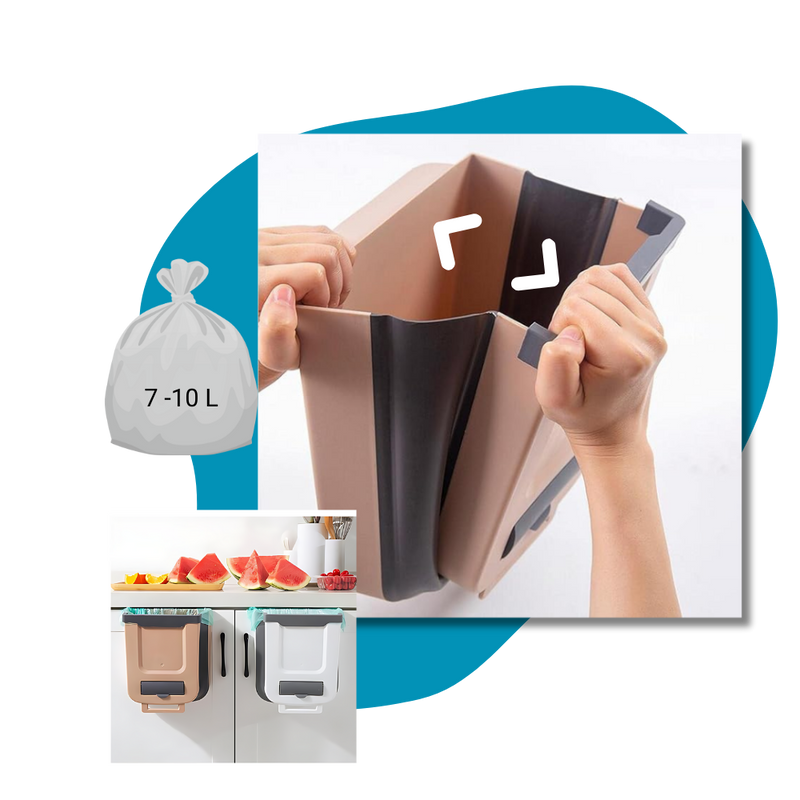 Poubelle pliable de grande capacité