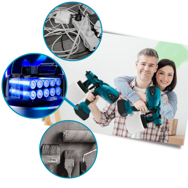 Pistolet à peinture sans fil haute pression