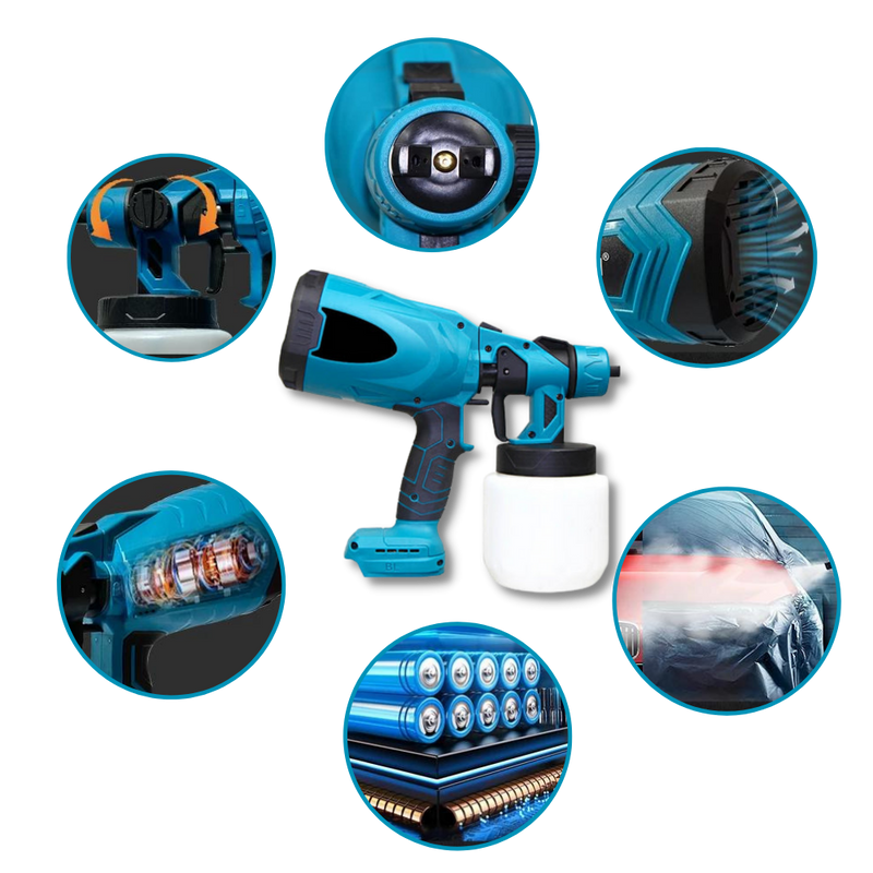 Pistolet à peinture sans fil haute pression