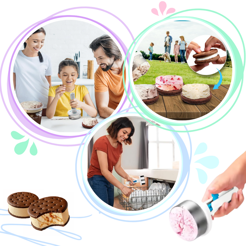 Cuillère à Cylindres de Crème Glacée