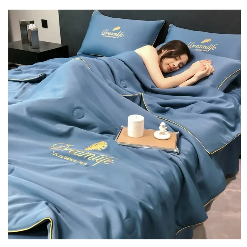 Housse de couette en soie glacée douce