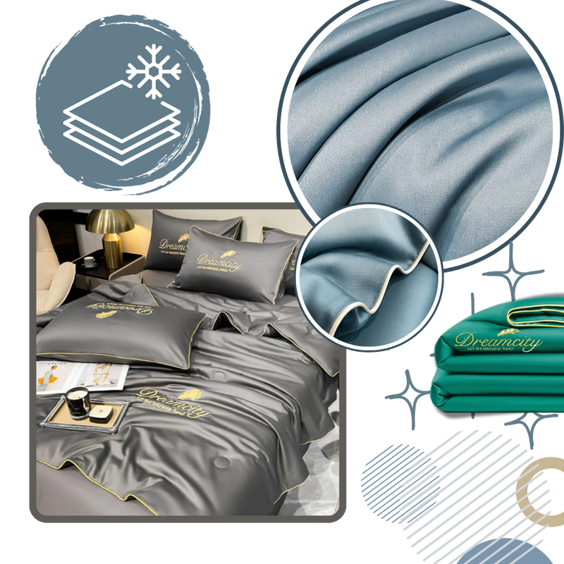 Housse de couette en soie glacée douce