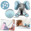 Peluche éléphant cache-cache interactif
