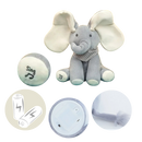 Peluche éléphant cache-cache interactif