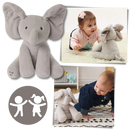 Peluche éléphant cache-cache interactif