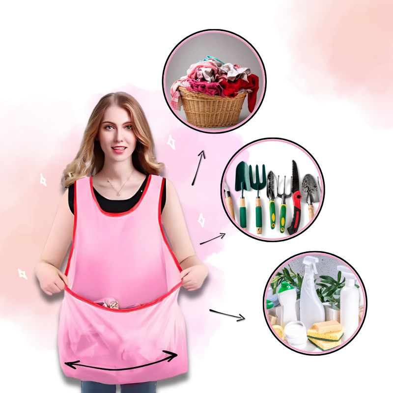 Tablier de ménage imperméable avec grande poche