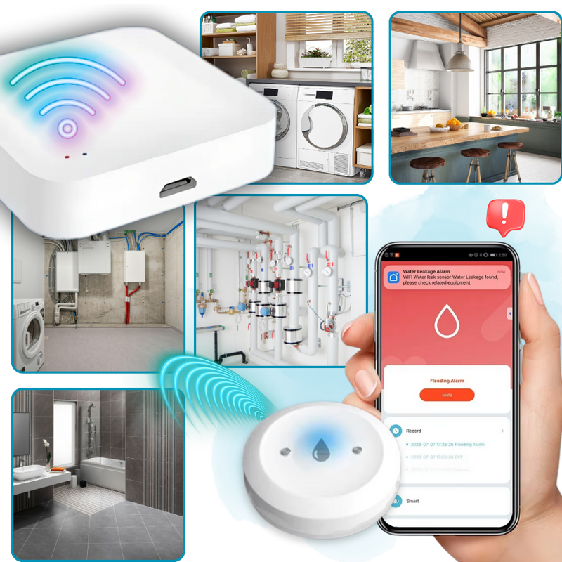 Capteur de fuite d'eau sans fil