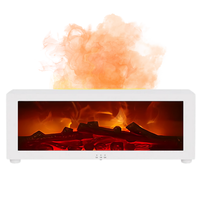 Diffuseur d'huiles essentielles avec simulation de cheminée LED