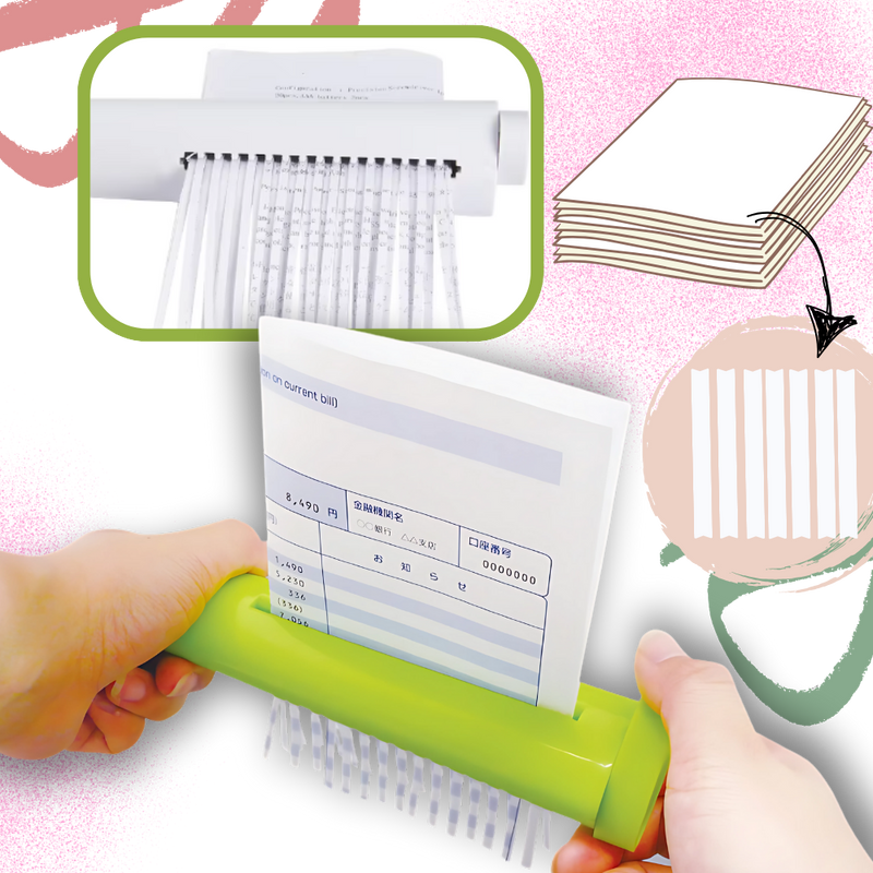 Destructeur de papier manuel portable