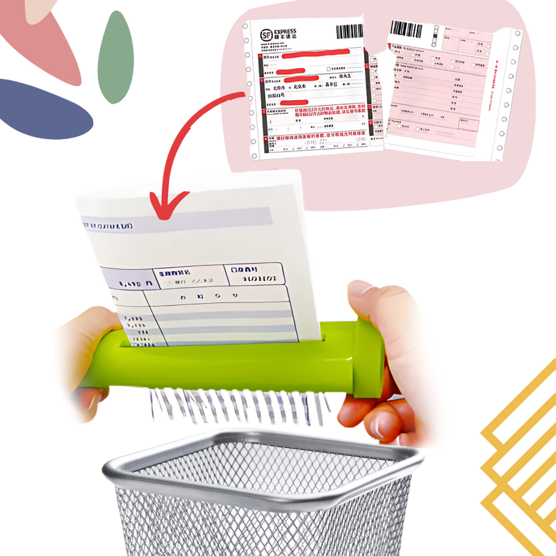 Destructeur de papier manuel portable