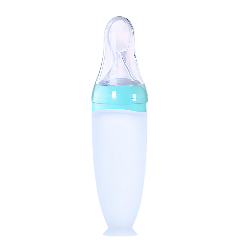Biberons en silicone avec cuillère anti-débordement