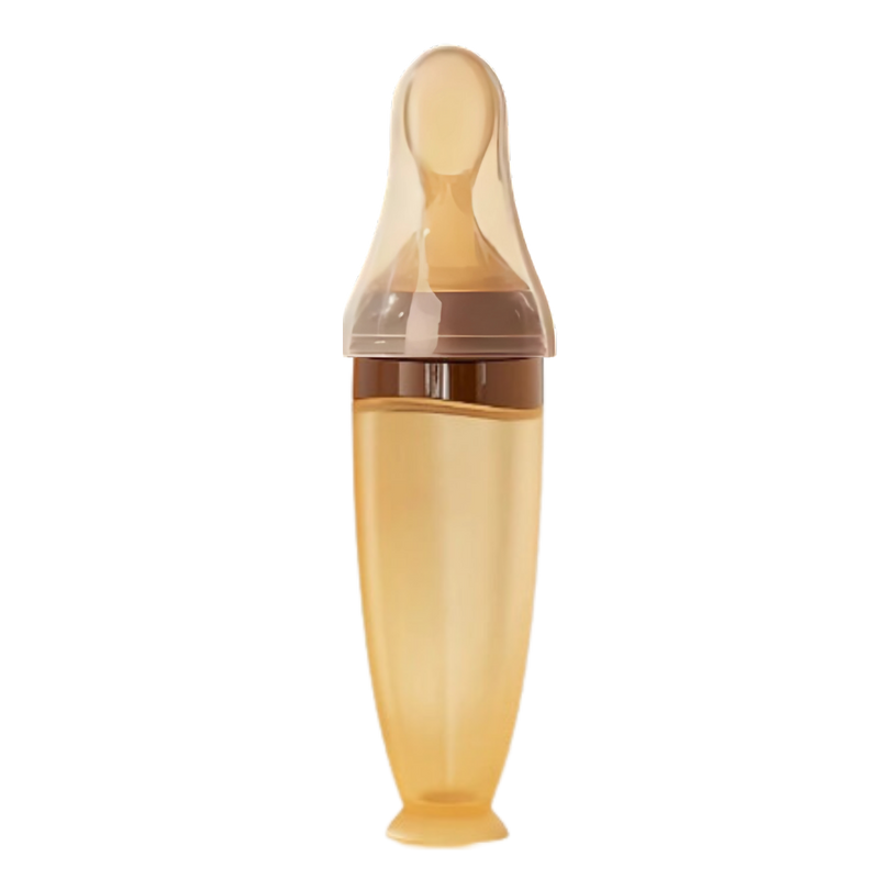 Biberons en silicone avec cuillère anti-débordement
