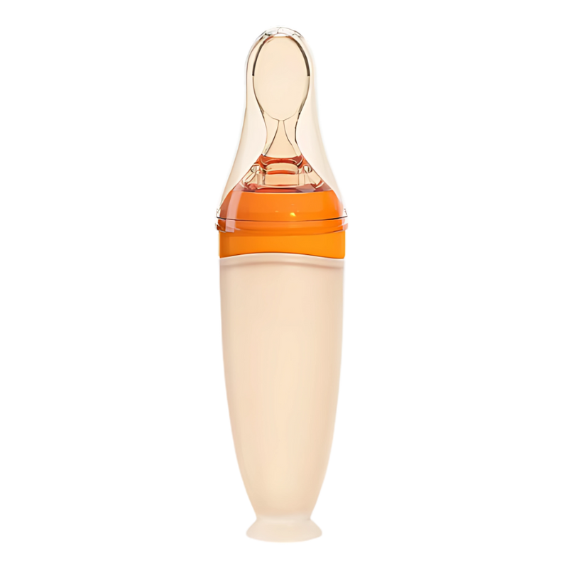 Biberons en silicone avec cuillère anti-débordement