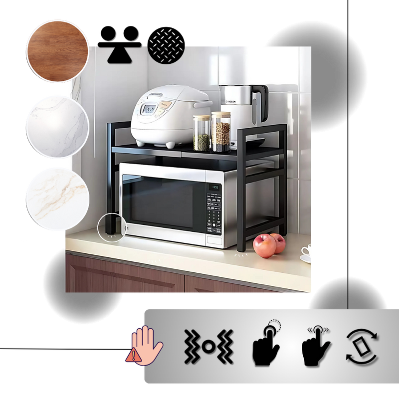 Étagère surélevée pour micro-ondes