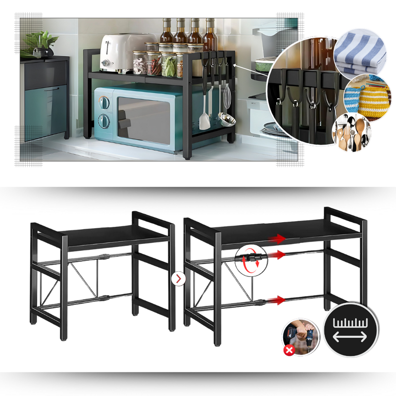 Étagère surélevée pour micro-ondes