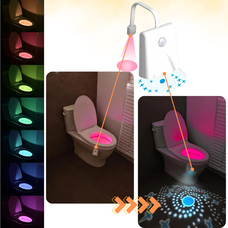 Lampe de toilette à détection de mouvement