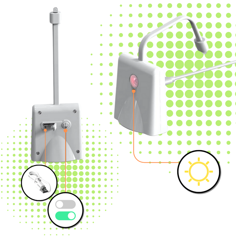 Lampe de toilette à détection de mouvement