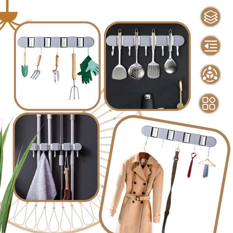 Porte-balai multifonctionnel