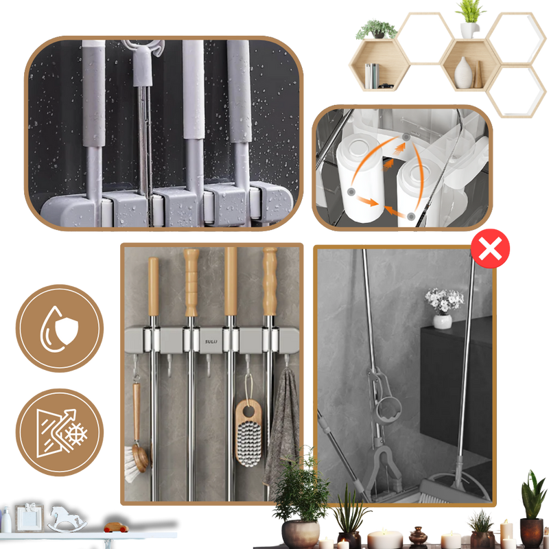 Porte-balai multifonctionnel