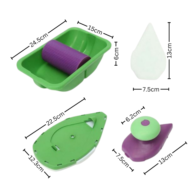 Set de rouleaux et éponge de peinture