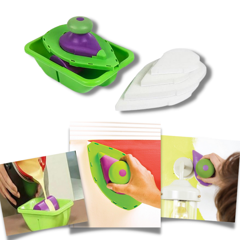 Set de rouleaux et éponge de peinture