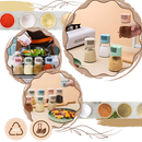 Salière et poivrière à poussoir précis