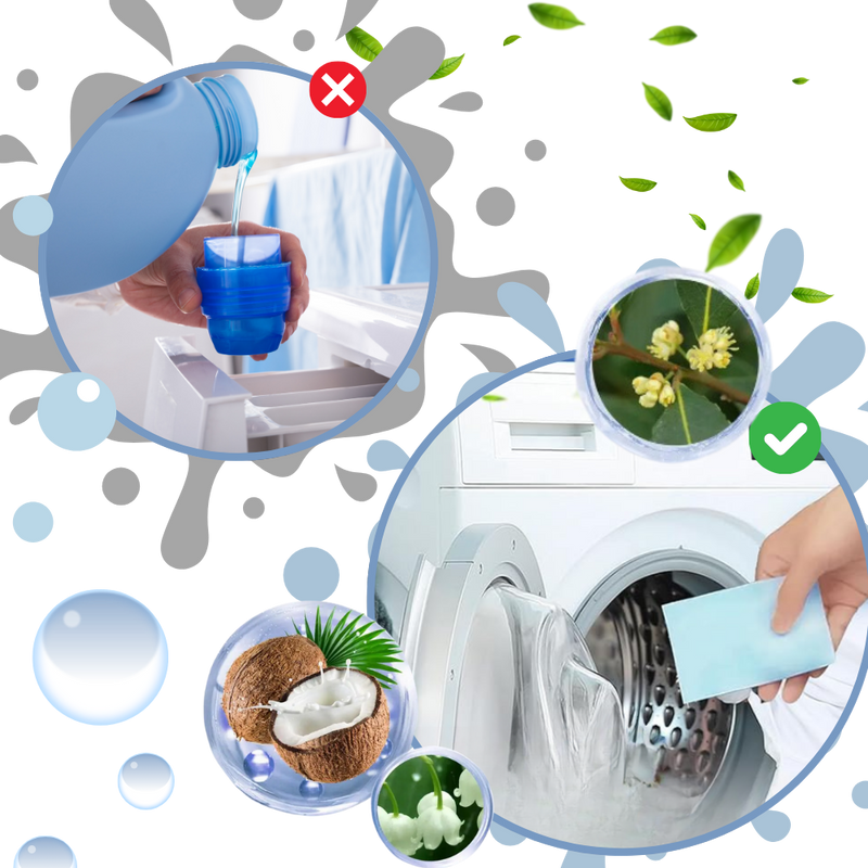 Bandes de lessive écologiques à dissolution rapide