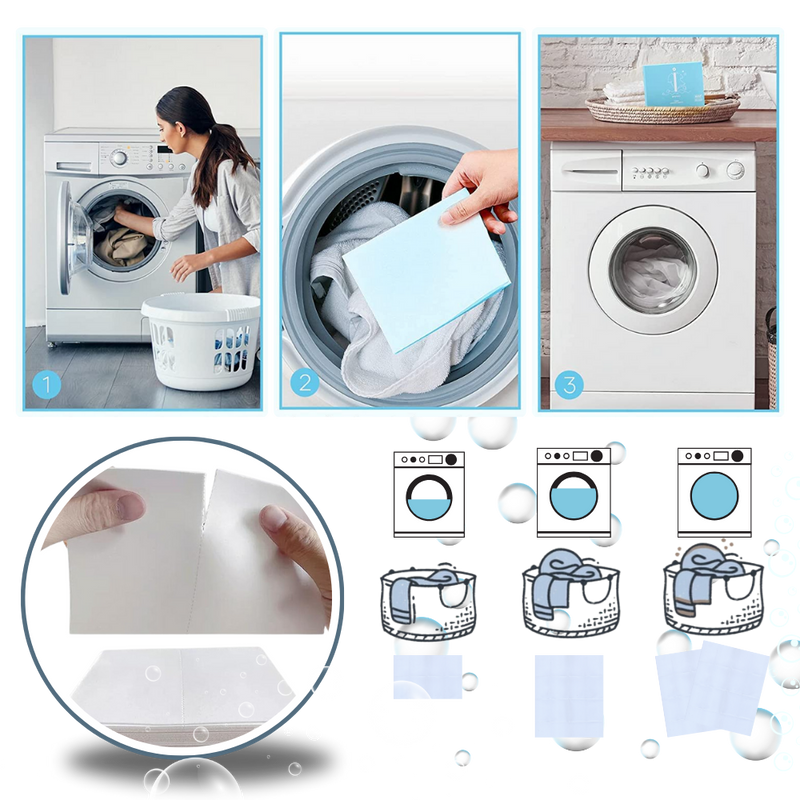 Bandes de lessive écologiques à dissolution rapide