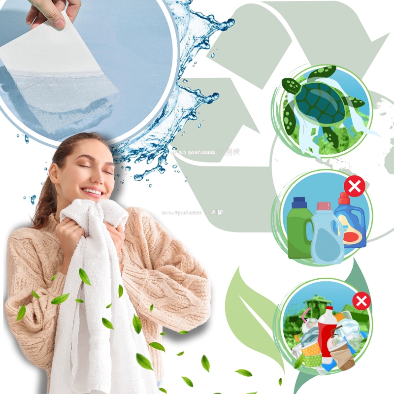 Bandes de lessive écologiques à dissolution rapide