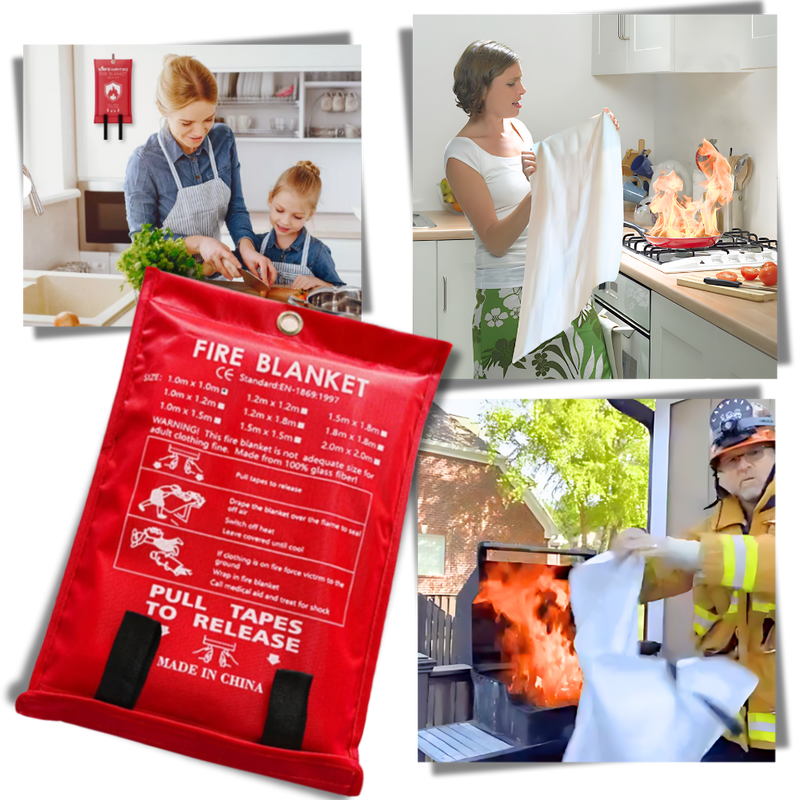 Couverture anti-feu pour extinction rapide du feu