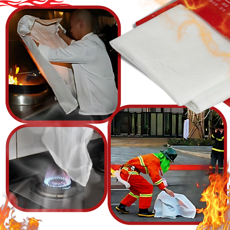 Couverture anti-feu pour extinction rapide du feu