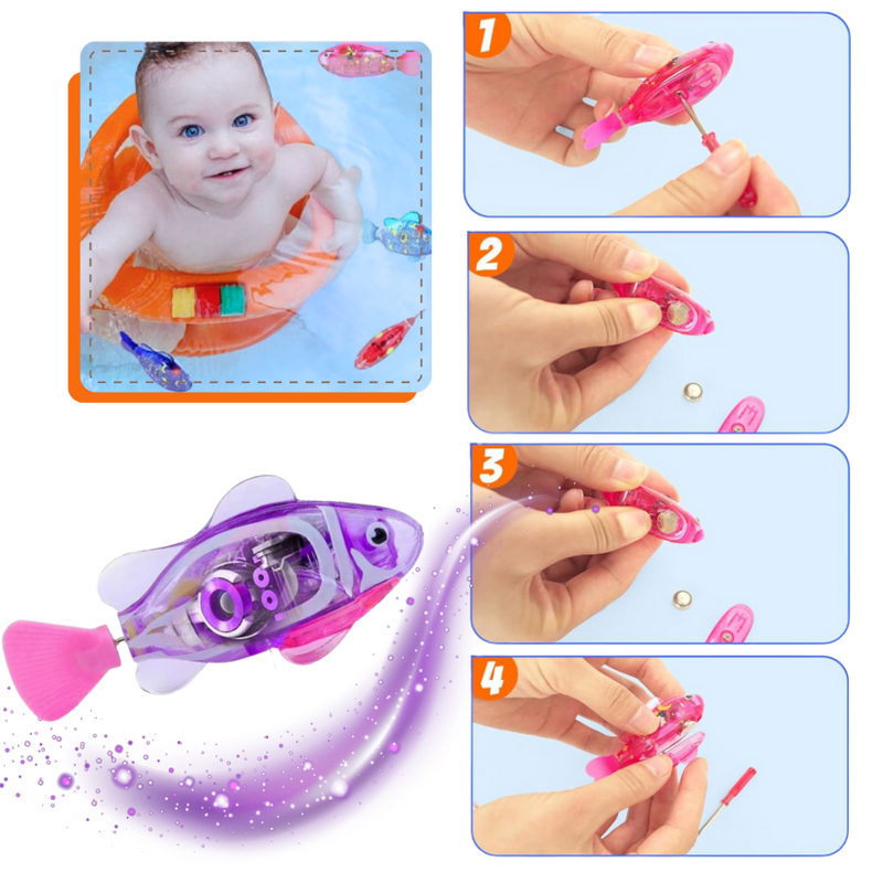 Jouet poisson nageur interactif