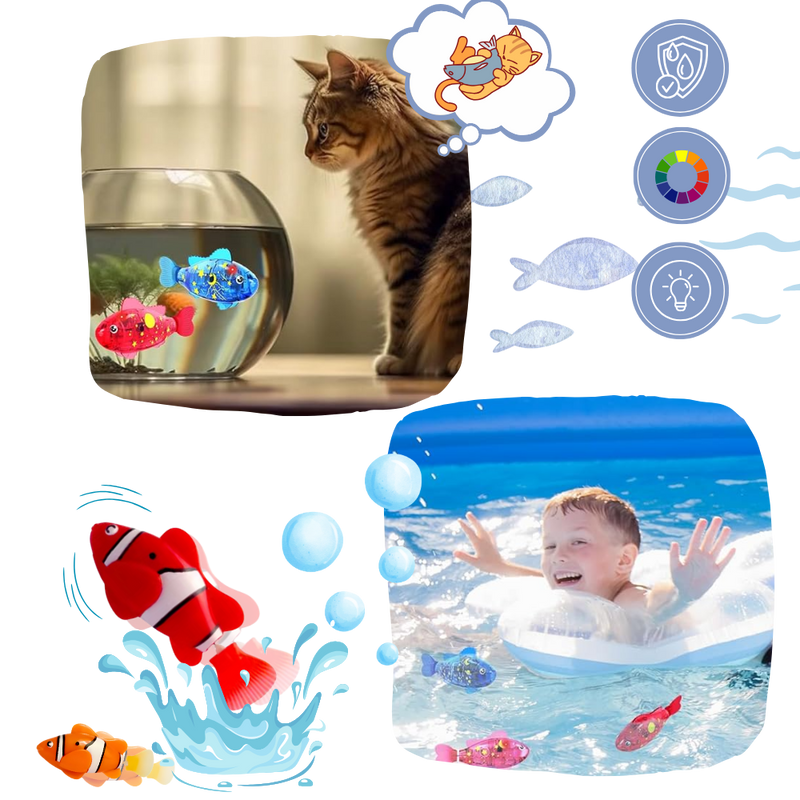 Jouet poisson nageur interactif
