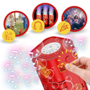 Machine à bulles type feu d'artifice rechargeable