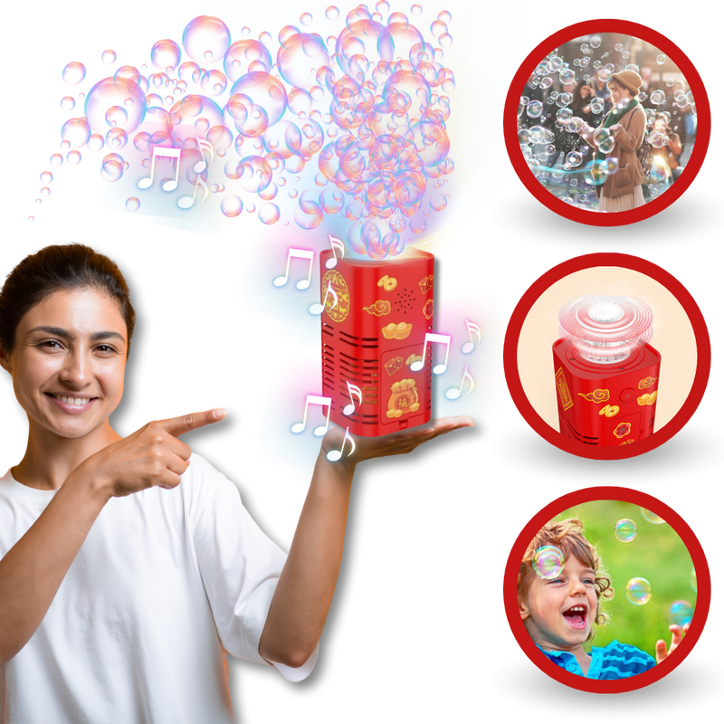 Machine à bulles type feu d'artifice rechargeable